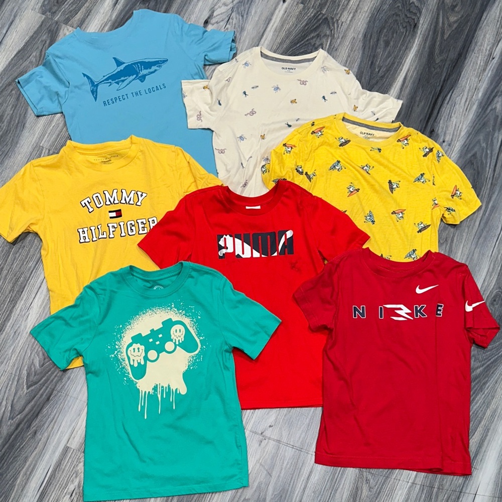 Nike Red and Blue Kids T-Shirt